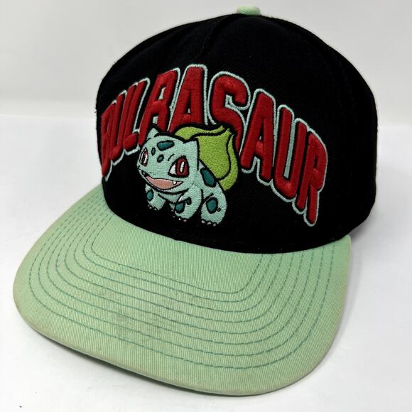 Pokemon Bulbasaur Hat Men's Black Green Outdoor Snapback Summer Baseball Cap - Picture 1 of 10
